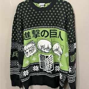 Ripple Junction Black & Green Graphic Crewneck Sweater